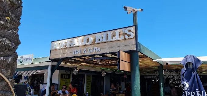 Sign of Buffalo Bills Restaurant , Is one of the Langebaan Restaurants close to the Beach.