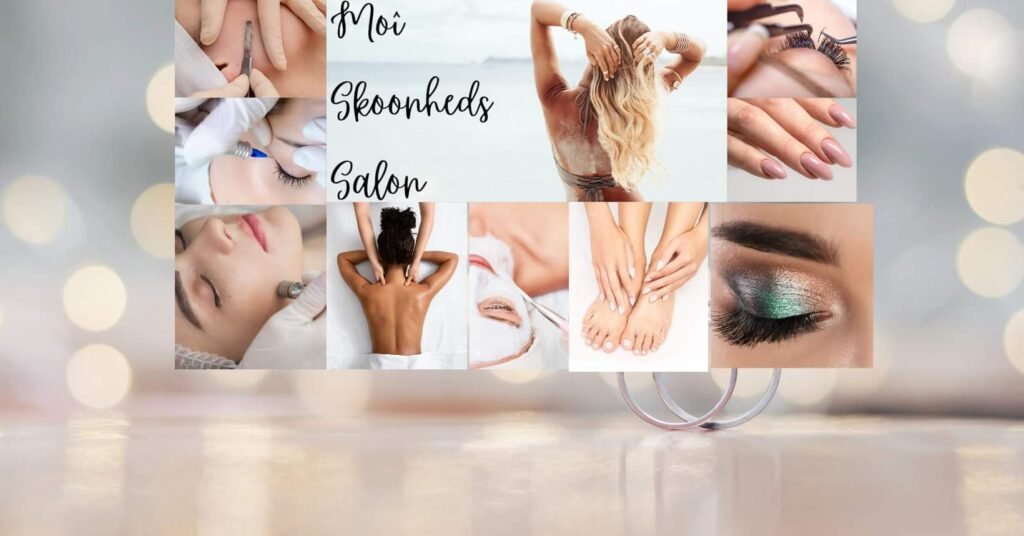 a selection of pictures of different treatment at Moi Body, Mind & Soul Beauty salon in Langebaan